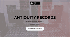 Desktop Screenshot of antiquityrecords.com